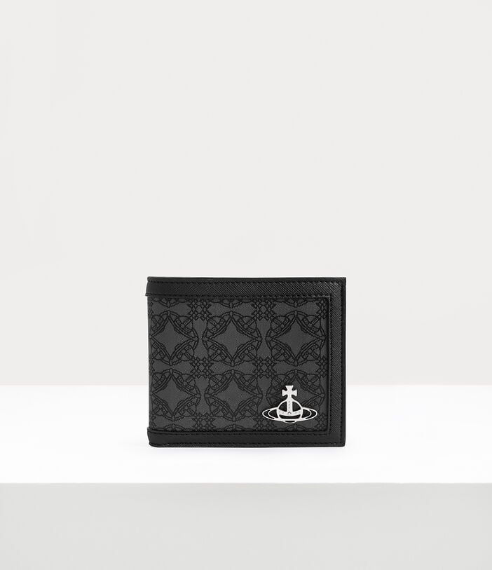 Vivienne Westwood RE-JACQUARD ORBORAMA MAN WALLET WITH COIN POCKET